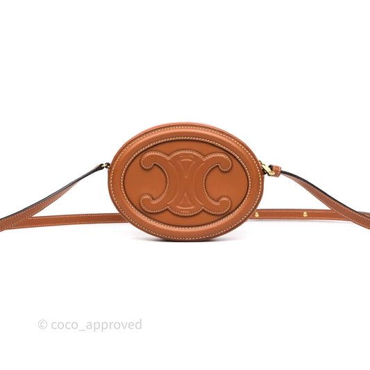 Celine Mini Oval Bag Cuir Triomphe Tan Calfskin