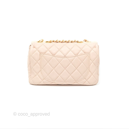 Chanel Flap Bag Pink Aged Gold Hardware