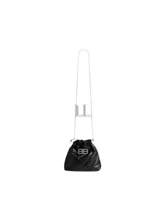 Luxury Balenciaga Extra Small Crush Tote Bag Black