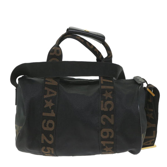 Luxury FendiHand Bag Nylon 2way Black Brown58157