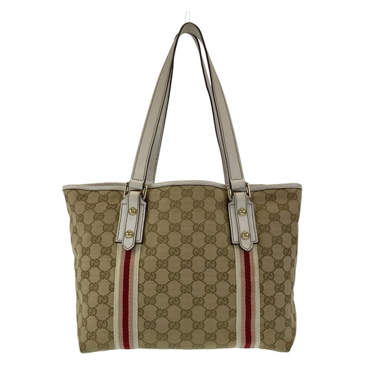 Luxury Gucci Trending 2025 GG Canvas Leather Tote Bag