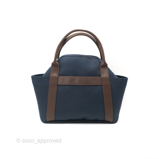 Hermes The Grooming Bag Bleu Navy / Feu