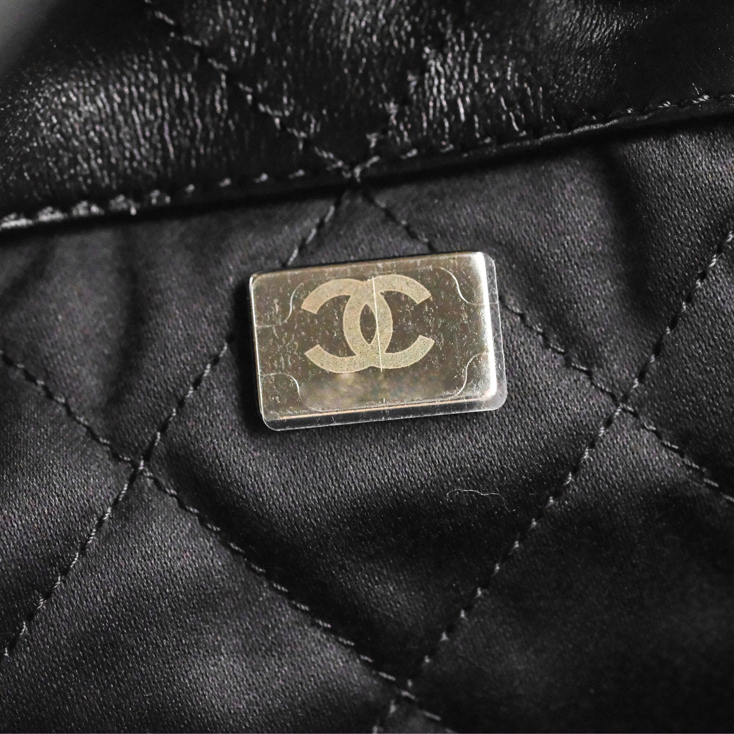 Chanel 22 Medium Shiny Calfskin Quilted Backpack Black