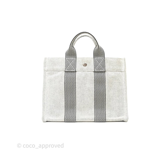 Hermès Herline Tote Bag Grey Canvas Palladium Hardware