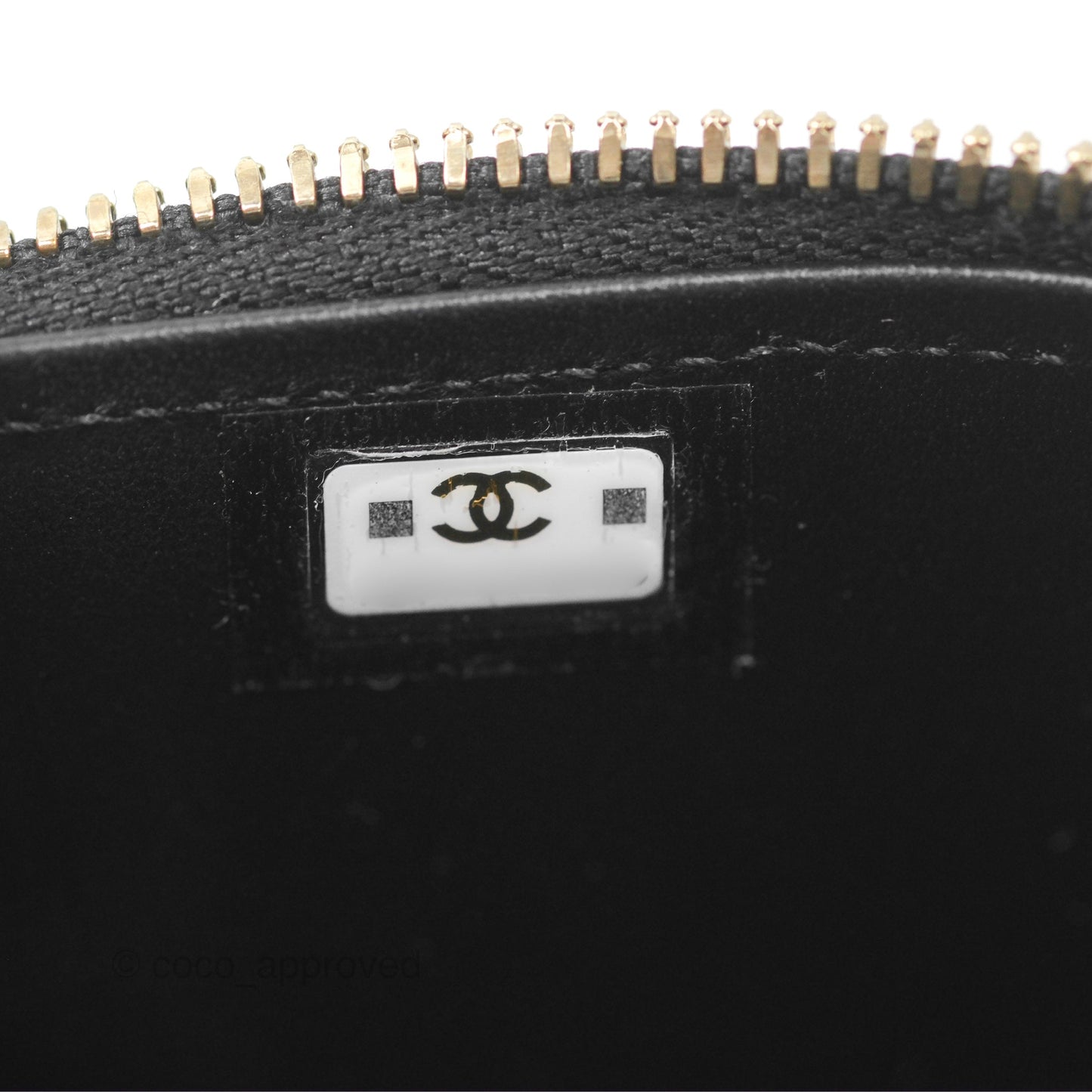 Chanel Mini Poker Vanity With Chain Black Caviar Gold Hardware