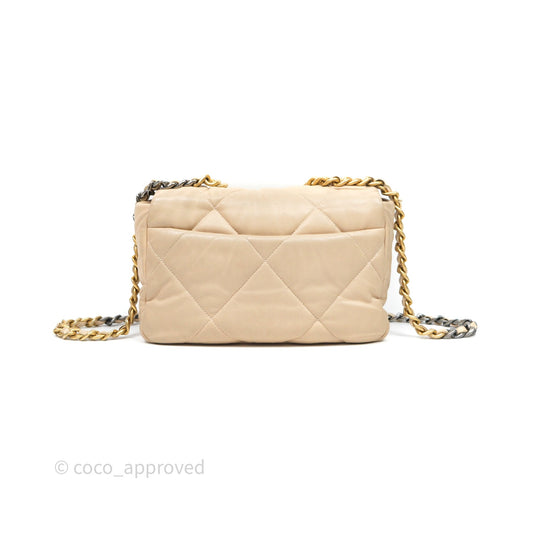 Chanel 19 Small Beige Mixed Hardware