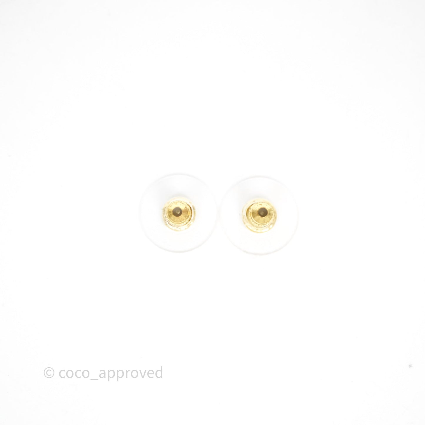 Chanel Crystal No.5 Drop Earrings Gold Tone 23S