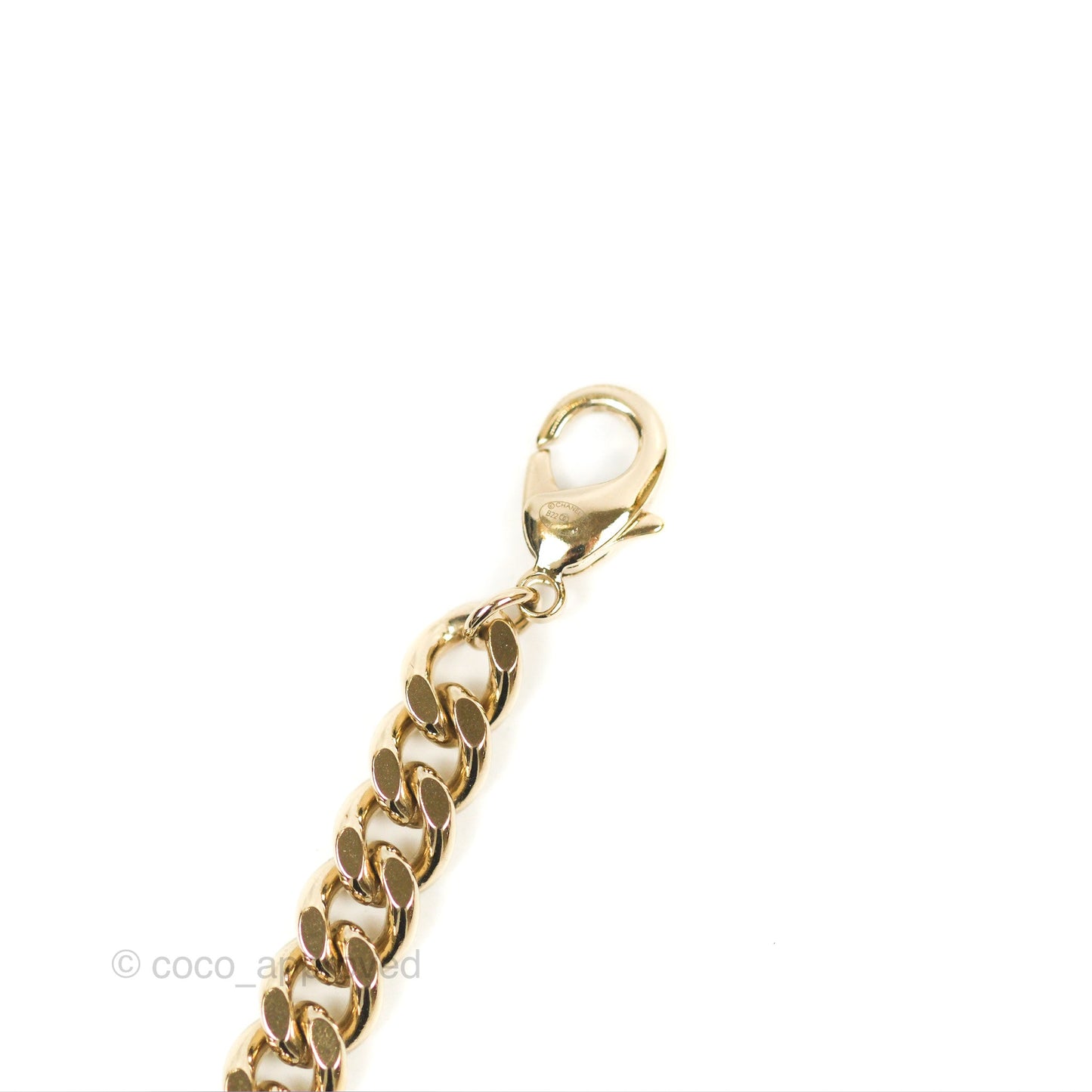 Chanel Logo CC Chain Choker Gold Tone 22S