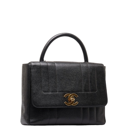 Chanel Mademoiselle Coco Handbag Black Caviar S Chanel