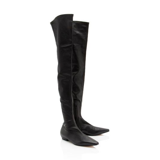Luxury Bottega Veneta Leather Over The Knee Boots