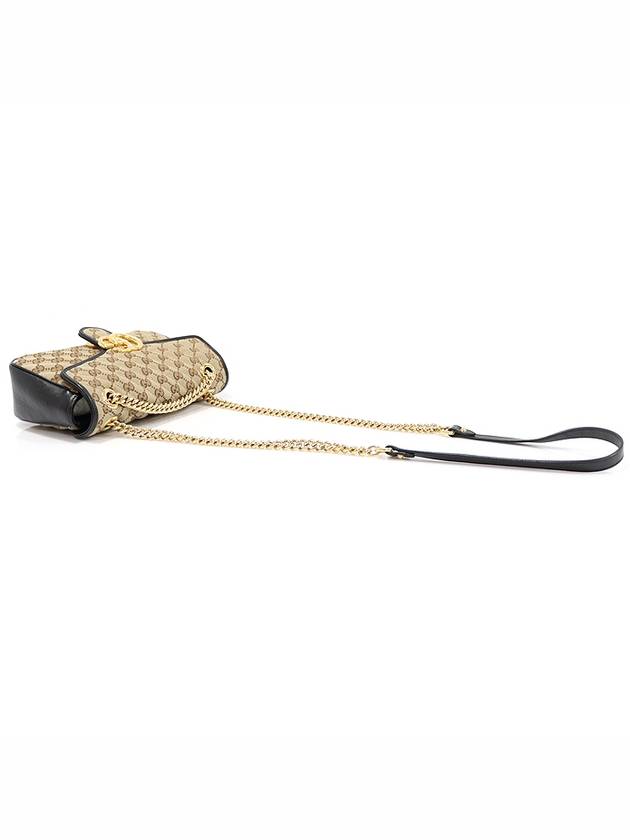 Luxury Gucci Trending 2025 443497 GG logo matelass jacquard gold chain Marmont small shoulder bag