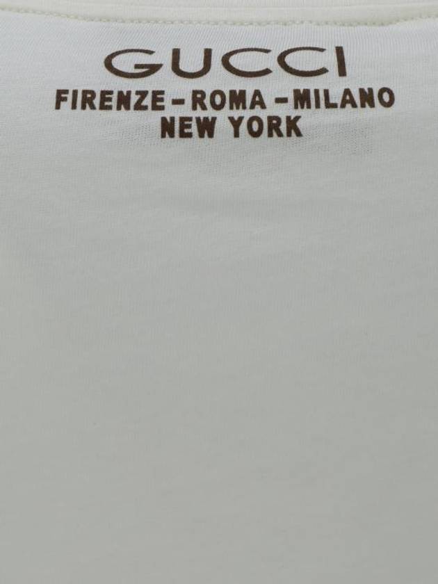 Luxury Gucci Trending 2025 Monogram Logo Cotton Short-Sleeve T-Shirt White