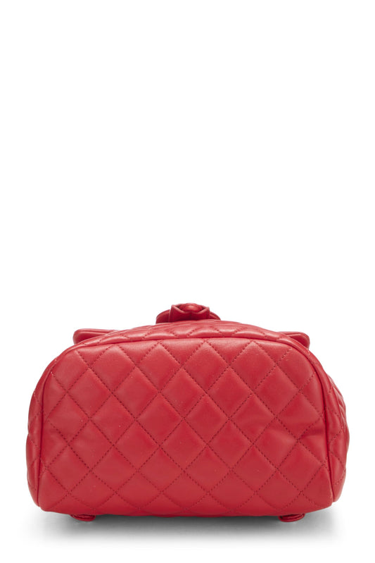 Chanel, Red Quilted Lambskin Urban Spirit Backpack Large, Red