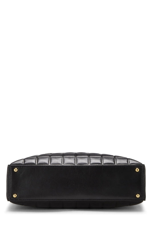 Chanel, Black Lambskin Chocolate Bar Tote, Black