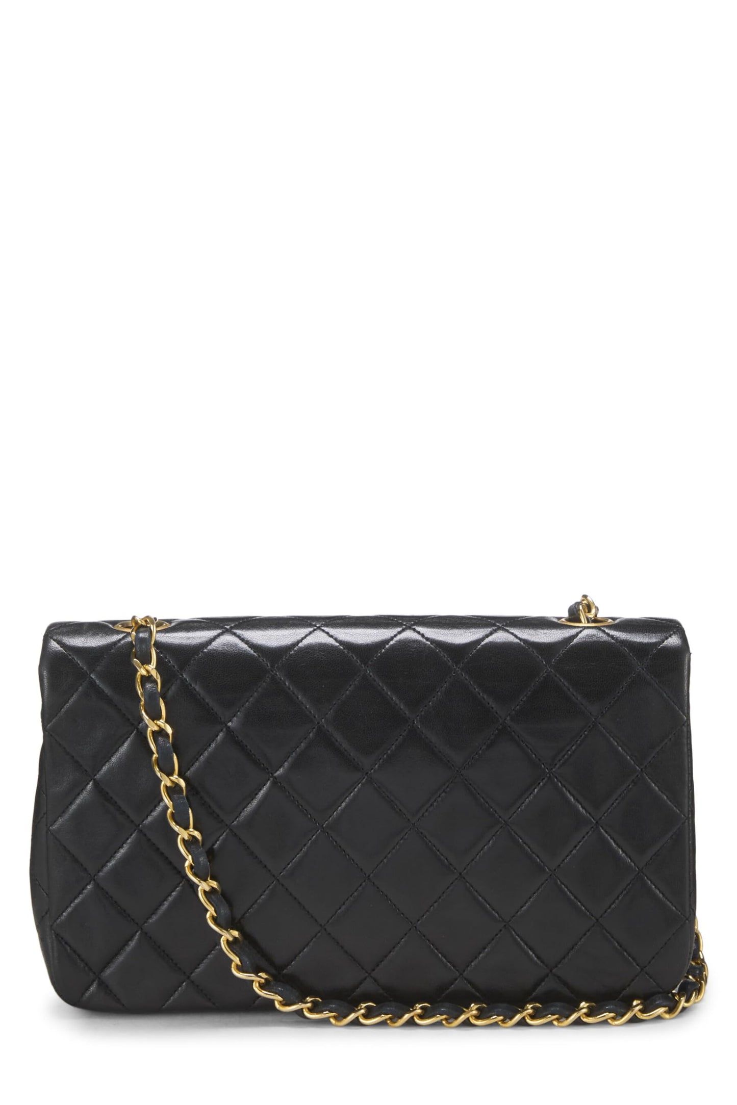 Chanel, Black Quilted Lambskin Full Flap Small, Black