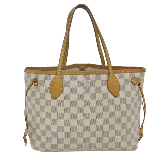 LOUIS VUITTON Damier Azur Neverfull PM Tote Bag N41362 LV 62221