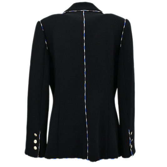 Luxury Chanel Cruise 2005 emblem patch double-breasted blazer #40