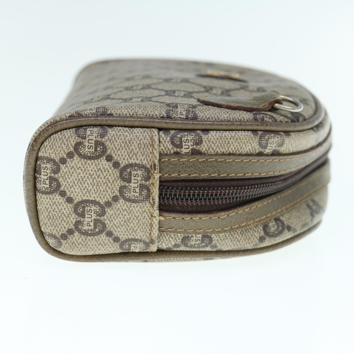 GUCCI GG Plus Supreme Clutch Bag PVC Leather Beige 62976