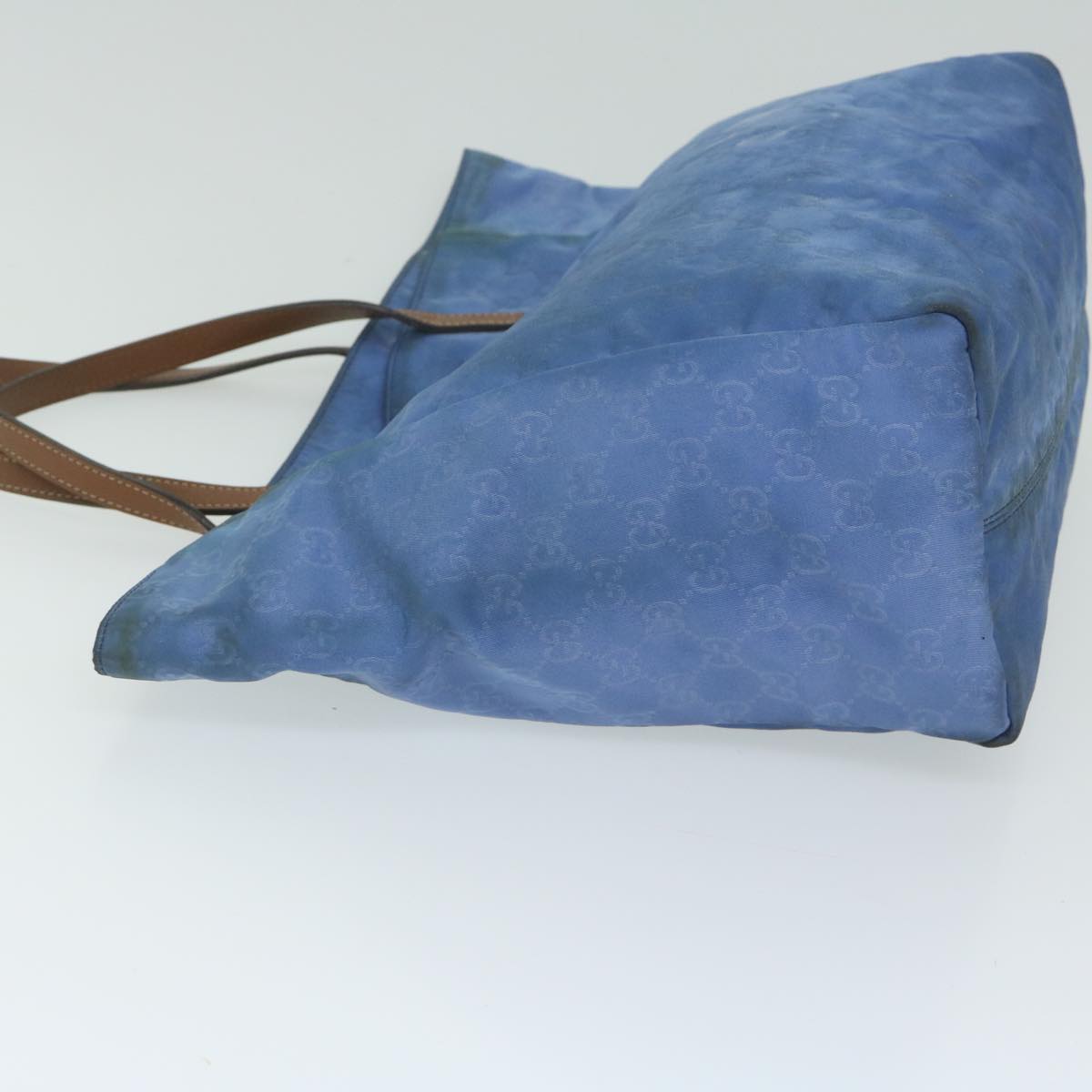 GUCCI GG Canvas Tote Bag Nylon Blue 63547