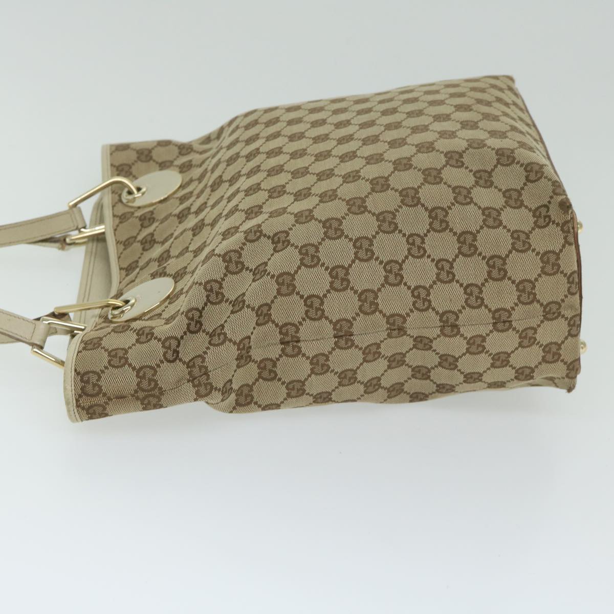 GUCCI GG Canvas Tote Bag Beige 120836 63601