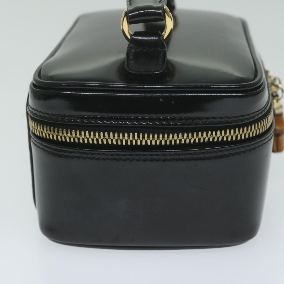 GUCCI Vanity Cosmetic Pouch Patent leather Black 032 1956 0151 63941
