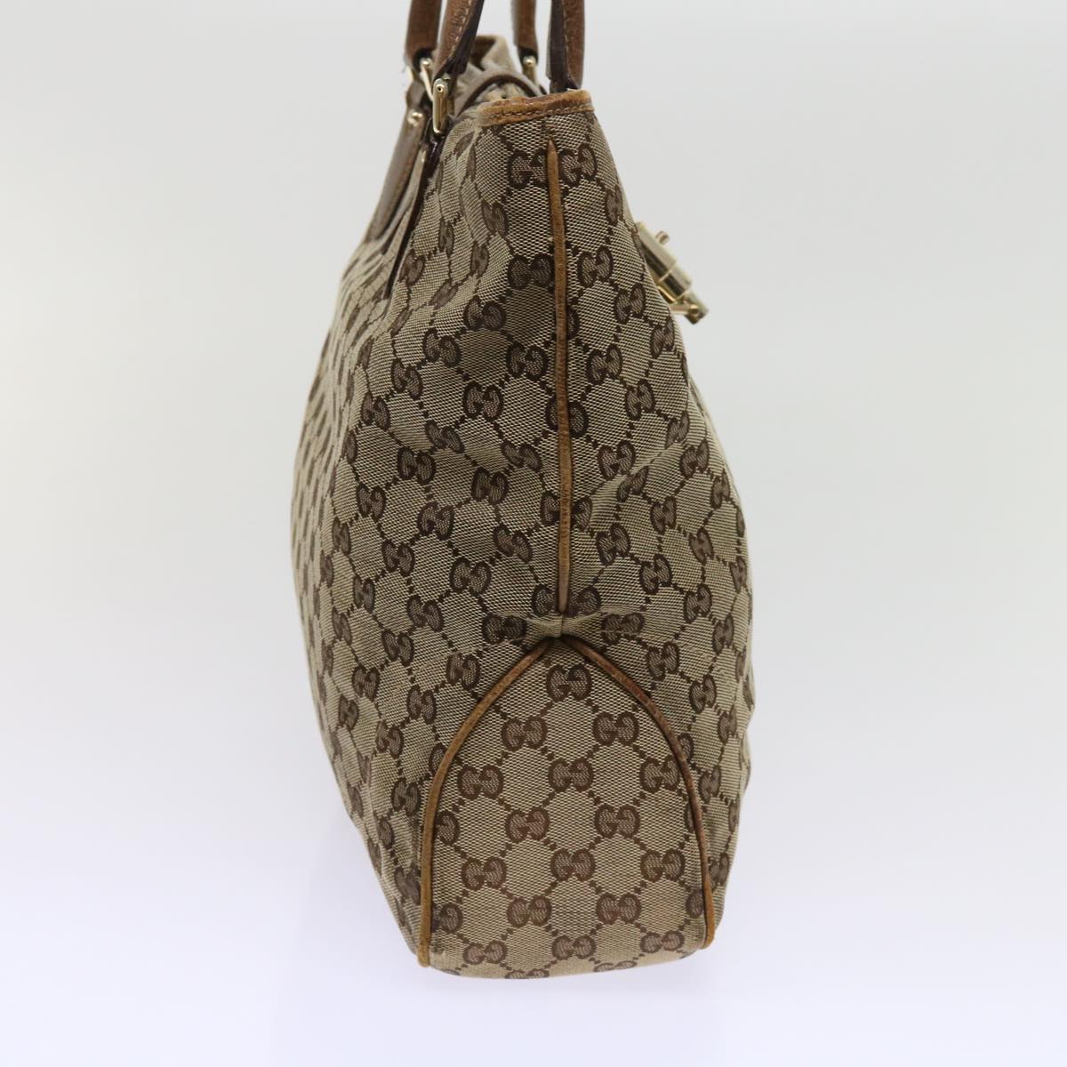 GUCCI GG Canvas Jackie Tote Bag Beige 145818 64460