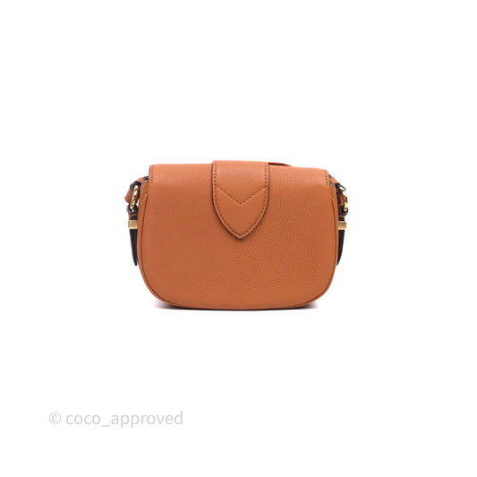 Louis Vuitton Pont 9 Soft PM Brown Grained Calfskin Gold Hardware