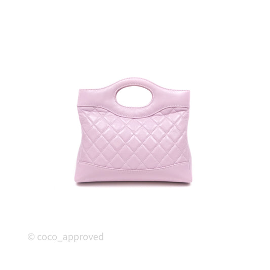 Chanel 31 Mini Lilac Shiny Lambskin Gold Hardware