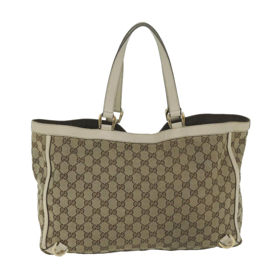 GUCCI GG Canvas Tote Bag Beige 141472 64769