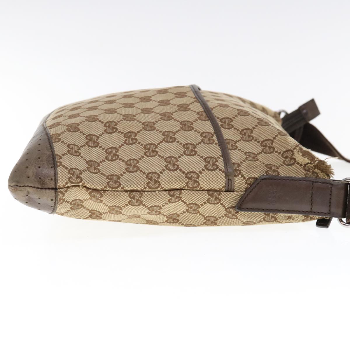 GUCCI GG Canvas Shoulder Bag Beige 145857 64778