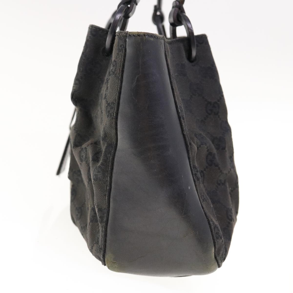 GUCCI GG Canvas Hand Bag Black 64872