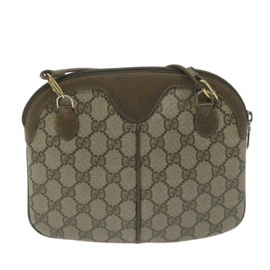 GUCCI GG Supreme Web Sherry Line Shoulder Bag PVC Beige Red Green 64931
