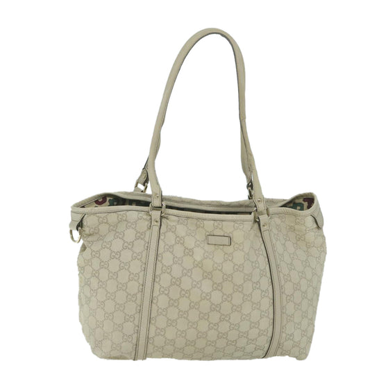 GUCCI GG Canvas Guccissima Tote Bag Cream 197953 65093