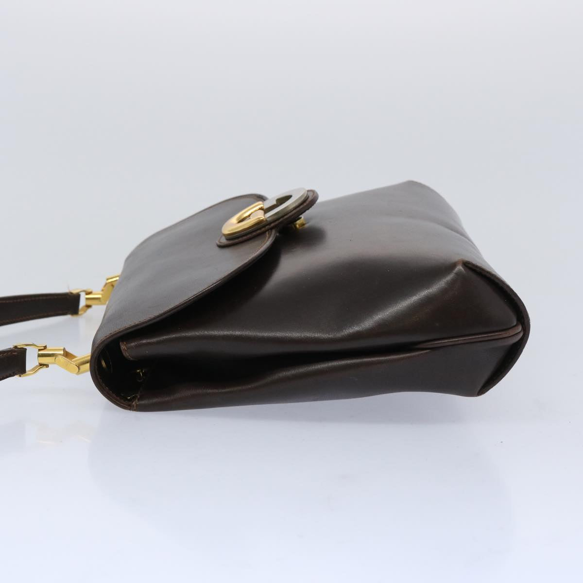 GUCCI Shoulder Bag Leather Brown 65292