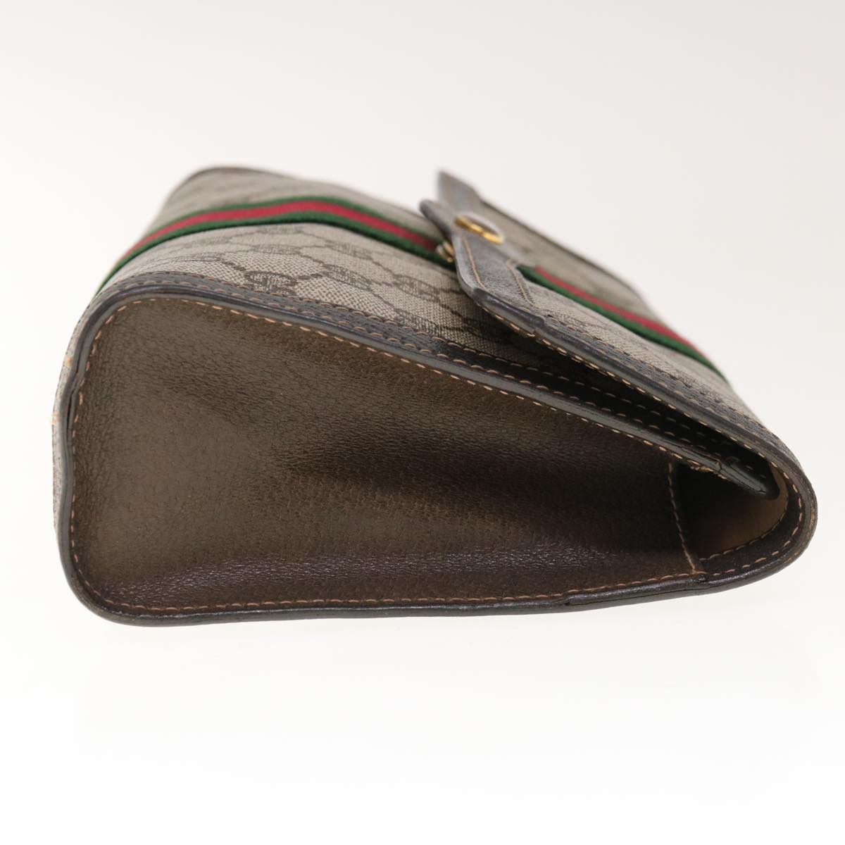 GUCCI GG Supreme Web Sherry Line Clutch Bag PVC Beige 41 014 3087 25 65410