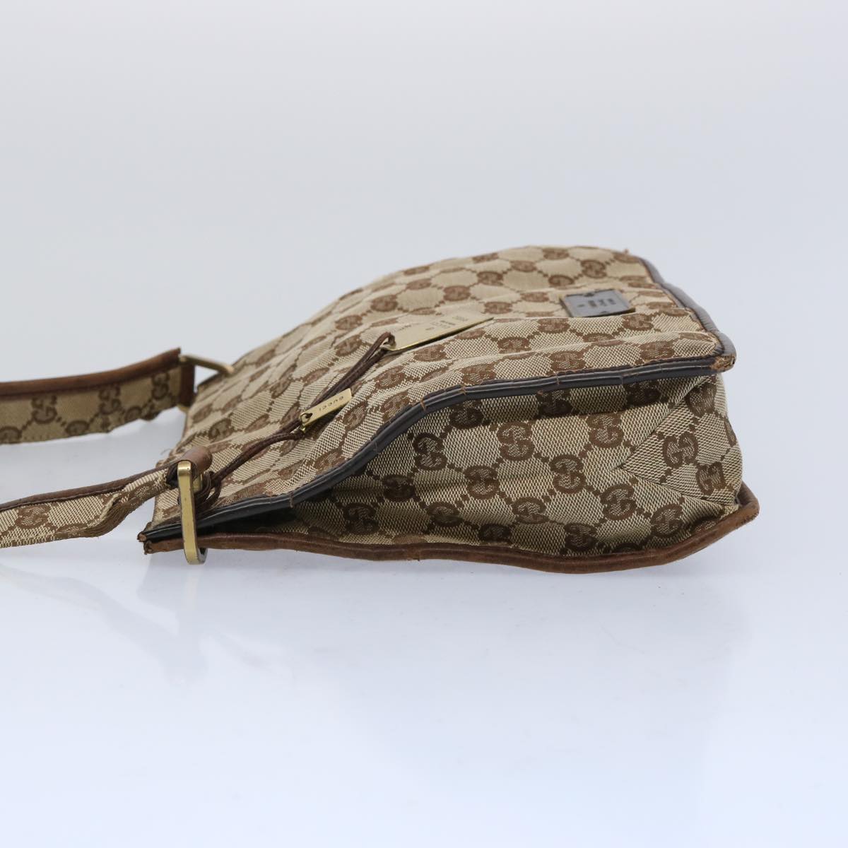 GUCCI GG Canvas Shoulder Bag Beige 91762 65502