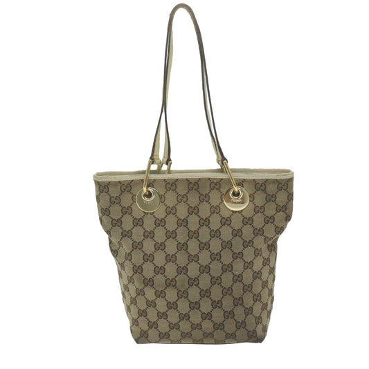 GUCCI GG Canvas Tote Bag Beige 65562