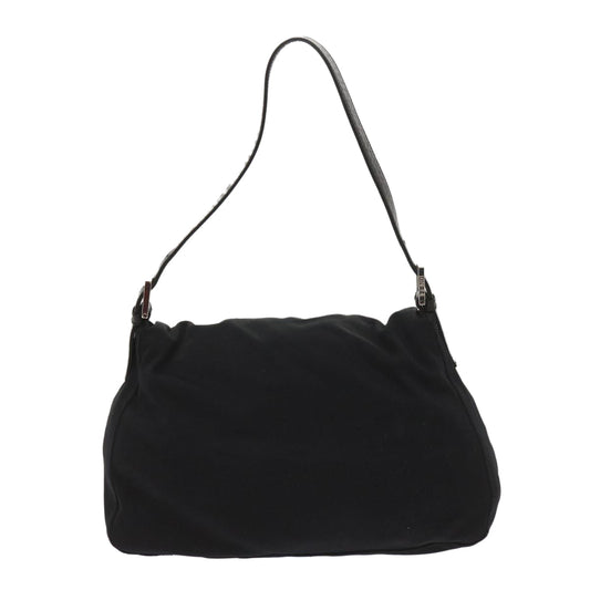 Luxury FendiMamma Baguette Shoulder Bag Nylon Black65587