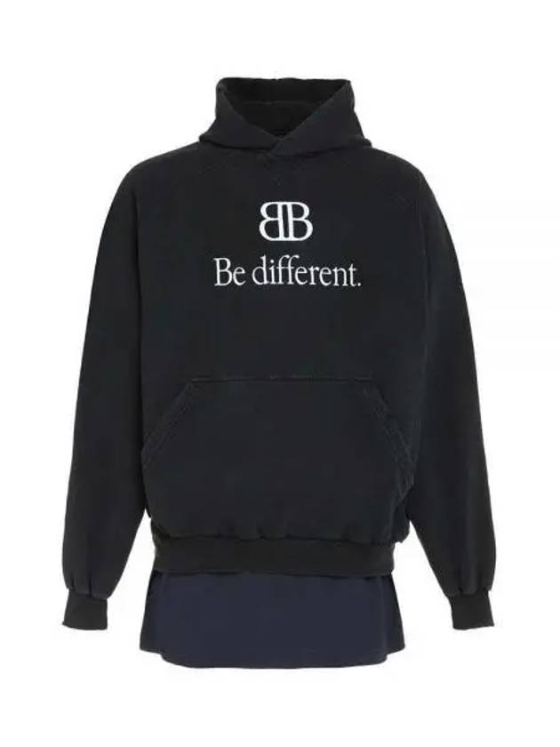 Luxury Balenciaga BB Logo Hoodie Black