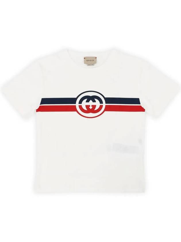 Luxury Gucci Trending 2025 Kids Print Cotton Short Sleeve T-Shirt White