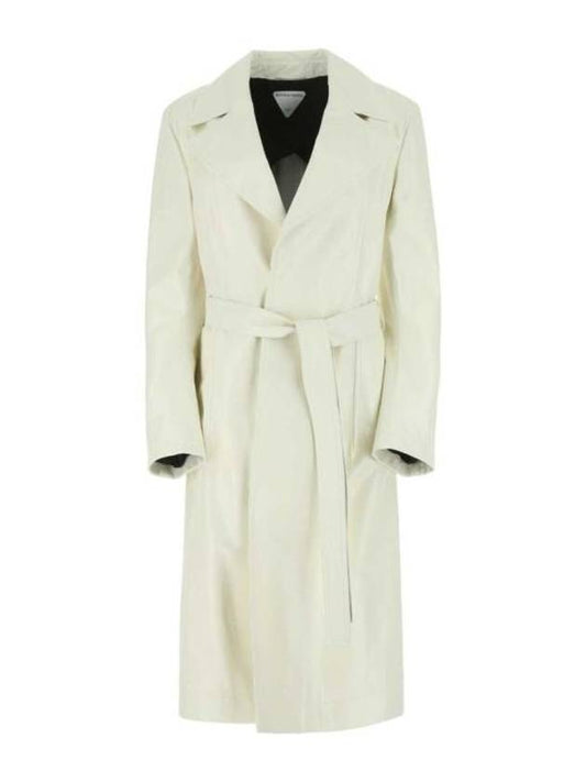 Luxury Bottega Veneta Lamb Leather Single Coat Ivory