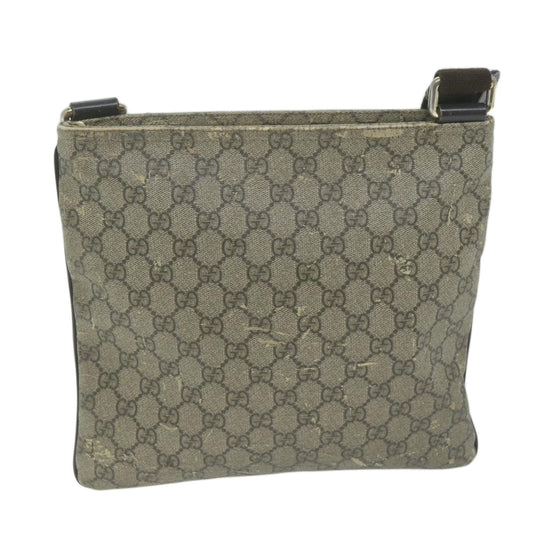 GUCCI GG Supreme Shoulder Bag PVC Beige 295257 65706