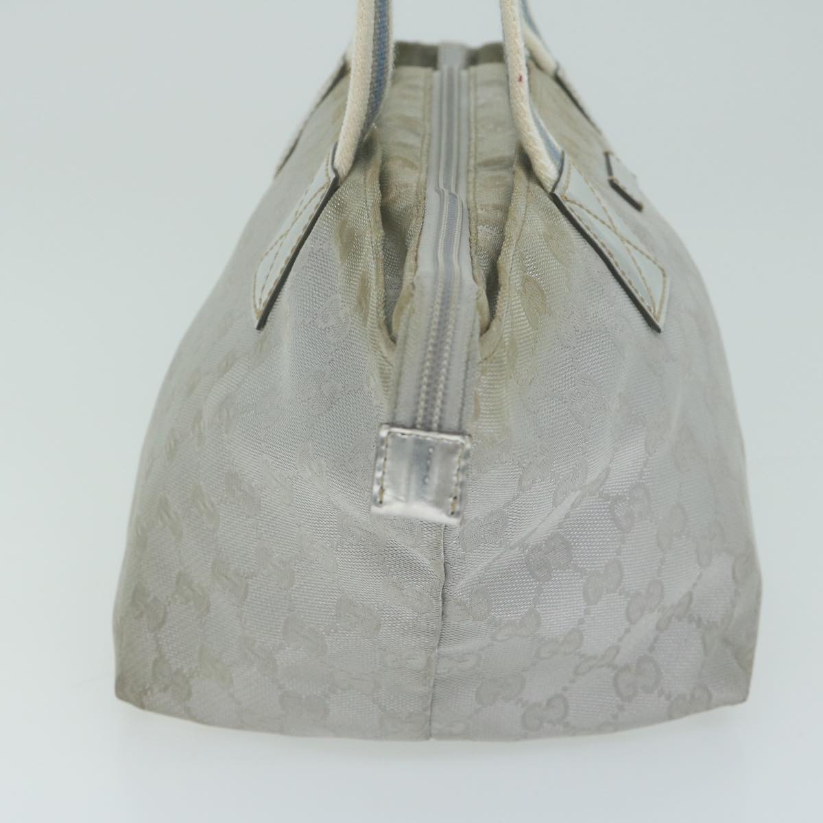 GUCCI GG Canvas Hand Bag Silver 131228 65707