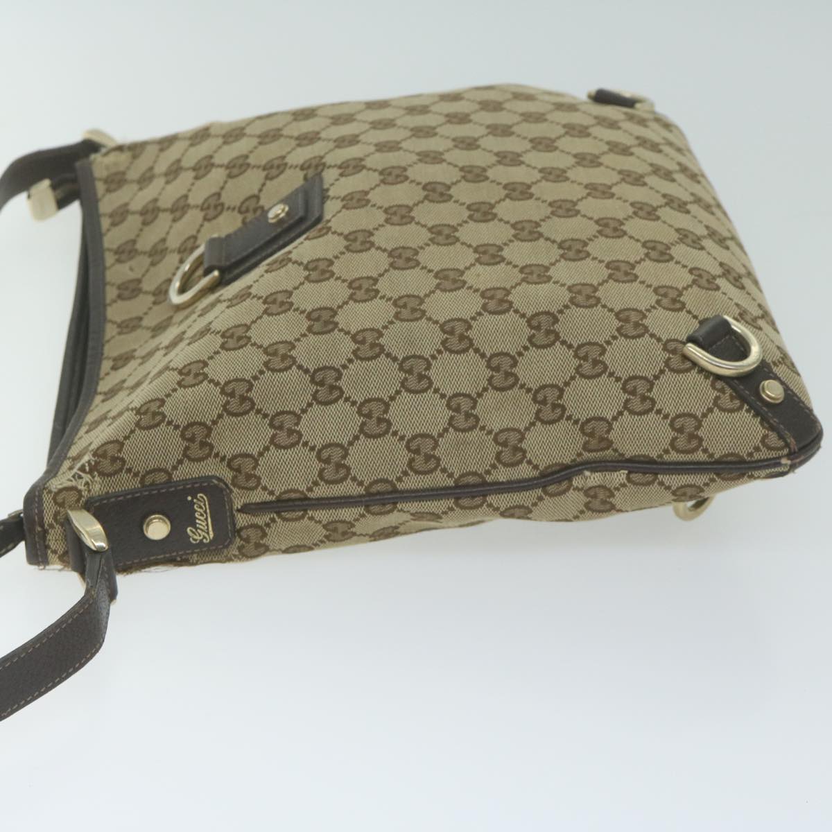 GUCCI GG Canvas Shoulder Bag Beige 131326 65712