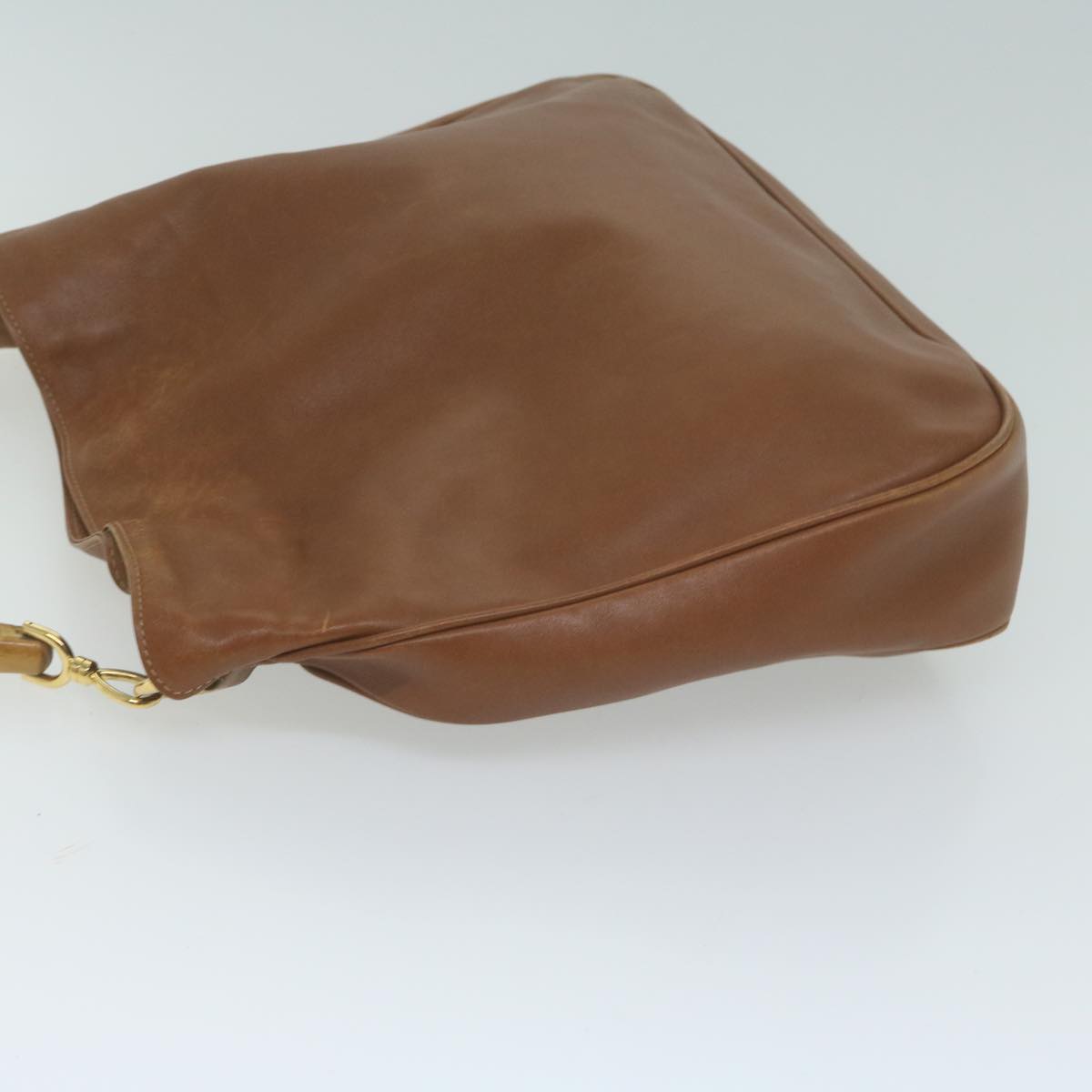 GUCCI Bamboo Shoulder Bag Leather 2way Brown 001 3754 1577 65718
