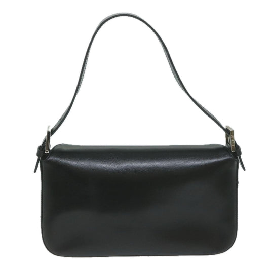 Luxury FendiMamma Baguette Shoulder Bag Leather Black65756