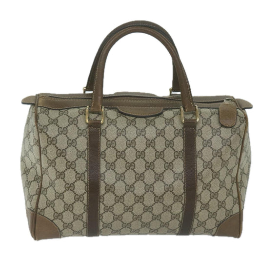 GUCCI GG Supreme Boston Bag PVC Beige 65927