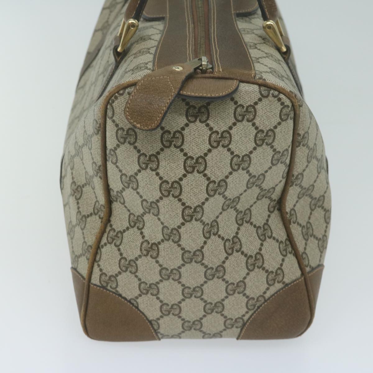 GUCCI GG Supreme Boston Bag PVC Beige 65927