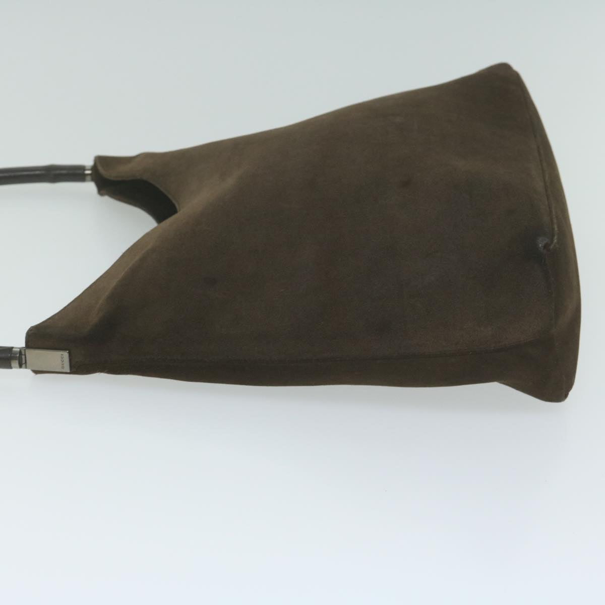 GUCCI Bamboo Shoulder Bag Suede Brown 001 3244 65940
