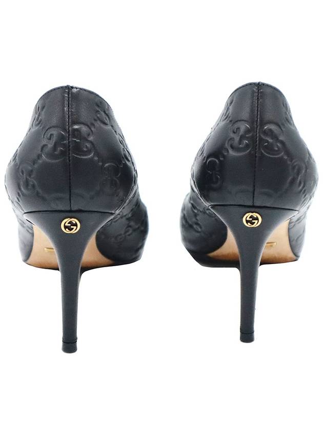 Luxury Gucci Trending 2025 Luxury Gucci Trending 2025 338726 GG Logo Black Cima Leather Pumps Shoes 36